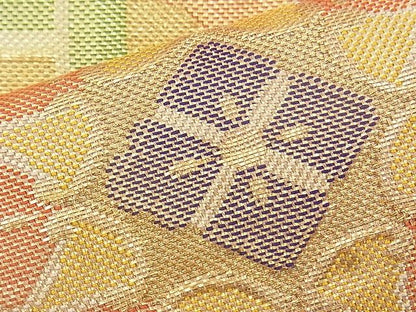 平和屋着物◎佐賀錦 六通柄袋帯 正倉院蜀江文様 金銀糸 逸品 BAAJ0642if