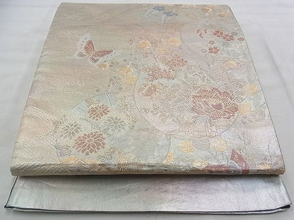 平和屋着物◎六通柄袋帯 吉祥彩華文 金銀糸 逸品 未仕立て BAAJ0648if