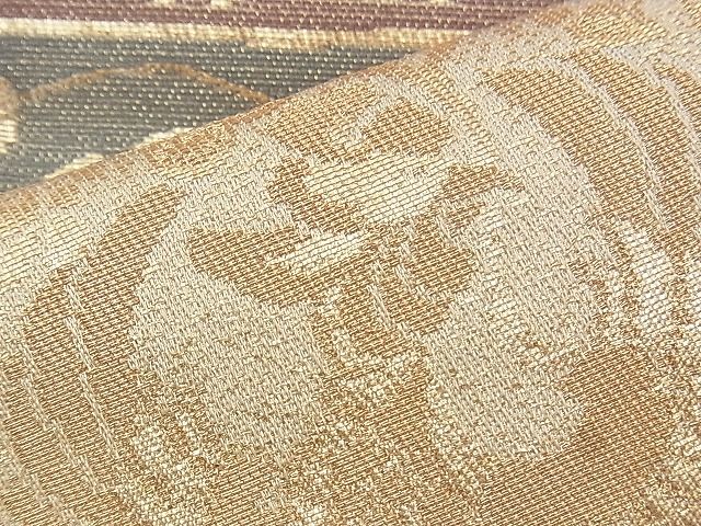 平和屋着物◎六通柄袋帯 鳳凰遠山名物裂 金糸 逸品 BAAJ0643if