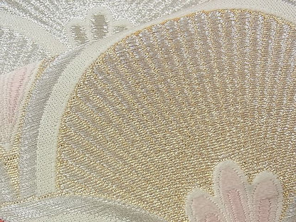 平和屋着物◎六通柄袋帯 唐織 松青海波 金銀糸 逸品 BAAJ1007if