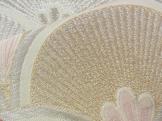 平和屋着物◎六通柄袋帯 唐織 松青海波 金銀糸 逸品 BAAJ1007if