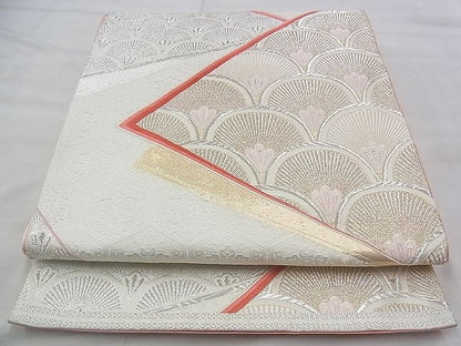平和屋着物◎六通柄袋帯 唐織 松青海波 金銀糸 逸品 BAAJ1007if