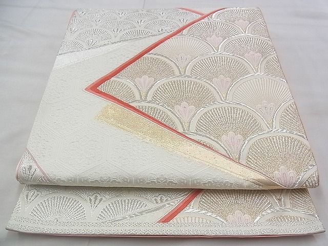 平和屋着物◎六通柄袋帯 唐織 松青海波 金銀糸 逸品 BAAJ1007if