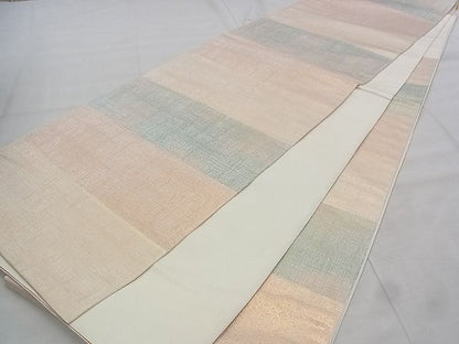 平和屋着物◎六通柄袋帯 横段文 金糸 逸品 BAAJ1020if
