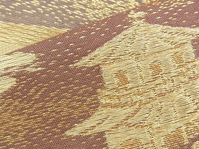 平和屋着物◎六通柄袋帯 流水風景文 金糸 逸品 BAAJ1033if