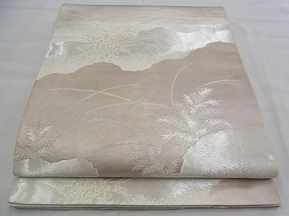 平和屋着物◎六通柄袋帯 はく錦 道長草花文 金銀糸 引箔 逸品 BAAJ1022if