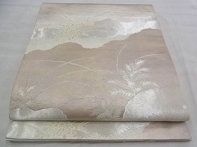 平和屋着物◎六通柄袋帯 はく錦 道長草花文 金銀糸 引箔 逸品 BAAJ1022if