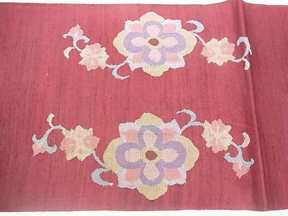 平和屋着物◎太鼓柄袋帯 すくい織 宝相華 逸品 BAAJ1064if