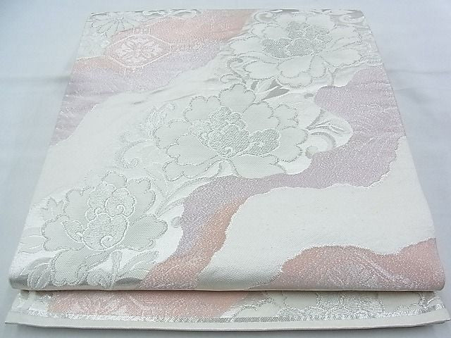 平和屋着物◎六通柄袋帯 道長花唐草文 銀糸 逸品 BAAI9949ns