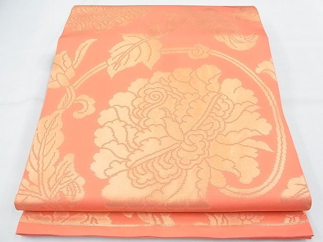 平和屋着物◎全通柄 本袋帯 花唐草文 金糸 逸品 BAAJ5420ns