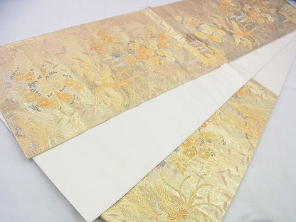 平和屋着物◎六通柄袋帯 佳彩絢麗 金銀糸 逸品 BAAJ5139ns