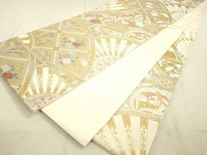 平和屋着物◎六通柄袋帯 唐織 御所車取鳳凰文 純銀箔 逸品 DAAH9796tw