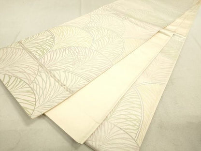 平和屋着物◎六通柄袋帯 松葉文 銀糸 逸品 DAAH9810tw