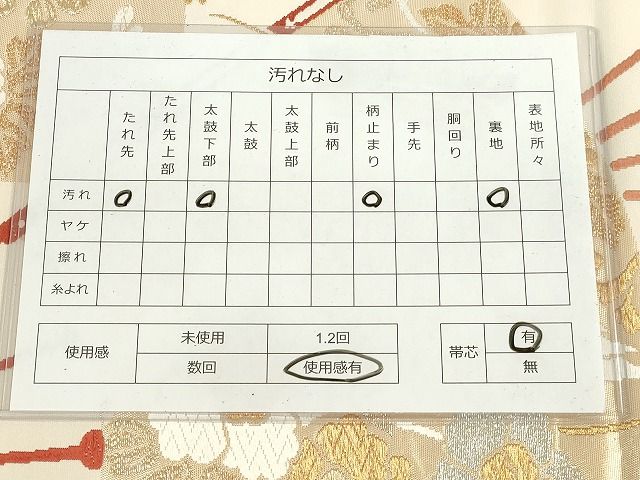 平和屋着物◎六通柄 本袋帯 能衣唐織 扇面鳳凰花文 金銀糸 逸品 DAAH9809tw