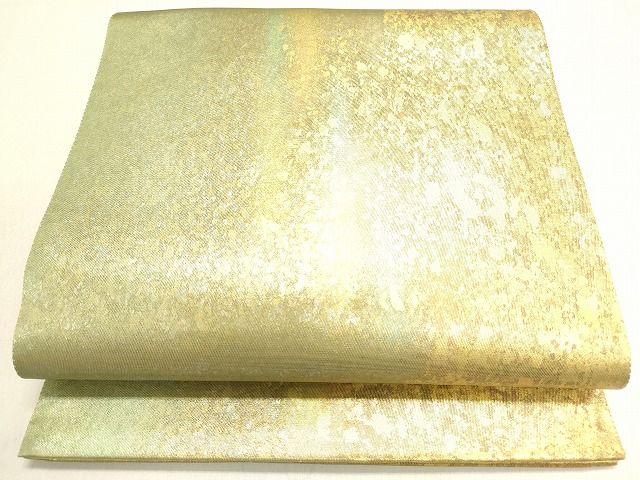 平和屋着物◎六通柄袋帯 霞文 金糸 引箔 逸品 DAAH1427cm
