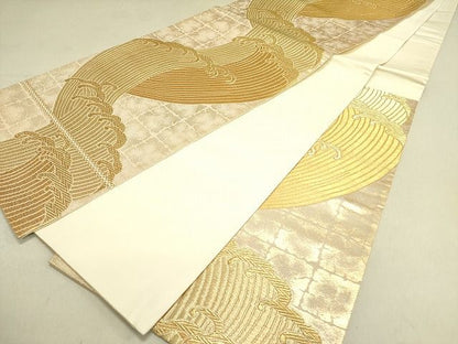 平和屋着物◎六通柄袋帯 立波文 金糸 逸品 DAAH4813yyy