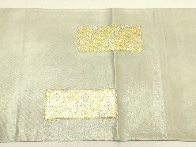 平和屋着物◎太鼓柄袋帯 色紙花文 金糸 引箔 逸品 DAAH4827yyy