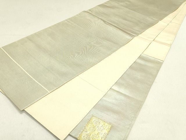 平和屋着物◎太鼓柄袋帯 色紙花文 金糸 引箔 逸品 DAAH4827yyy