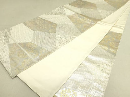 平和屋着物◎六通柄袋帯 切嵌吉祥花丸文 金銀糸 逸品 DAAH4816yyy