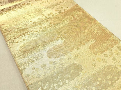 平和屋着物◎佐賀錦 六通柄袋帯 霞花鳥文 金糸 逸品 DAAH4848yyy
