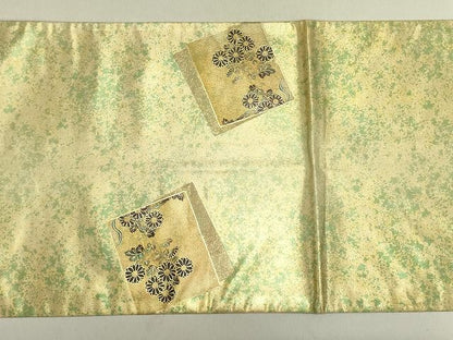 平和屋着物◎太鼓柄袋帯 色紙重ね草花文 金彩 引箔 逸品 DAAH4885yyy