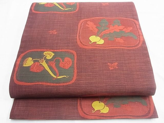 平和屋着物◎六通柄袋帯 生り物 逸品 BAAJ1179du