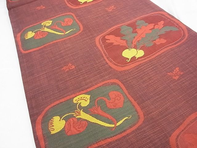 平和屋着物◎六通柄袋帯 生り物 逸品 BAAJ1179du