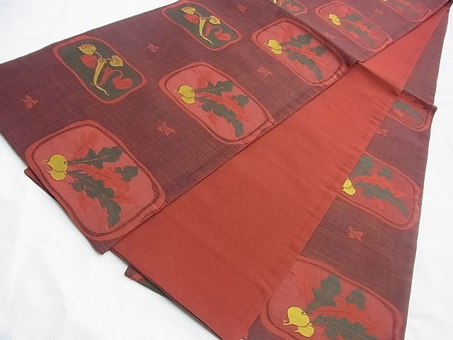 平和屋着物◎六通柄袋帯 生り物 逸品 BAAJ1179du