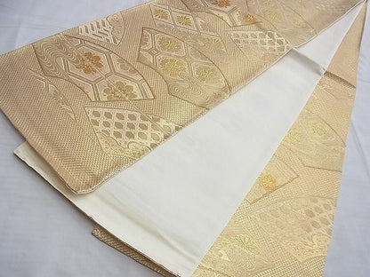 平和屋着物◎西陣 六通柄袋帯 地紙有職文 金糸 逸品 BAAJ1172du