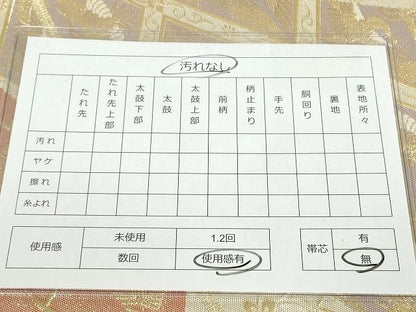 平和屋着物◎佐賀錦 六通柄袋帯 珀凰 切嵌 金糸 逸品 DAAH0374ya