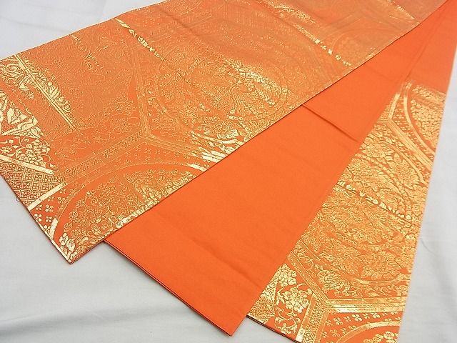 平和屋着物◎六通柄袋帯 嵯峨野錦 金糸 逸品 BAAI6637di