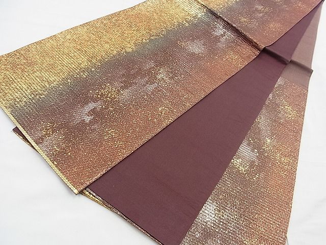 平和屋着物◎六通柄袋帯 箔散らし 金銀彩 逸品 BAAI6630di