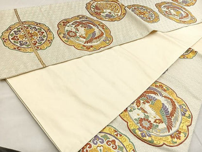 平和屋着物■六通柄袋帯 唐織 天平鏡裏文 金糸 逸品 BAAJ5372ea