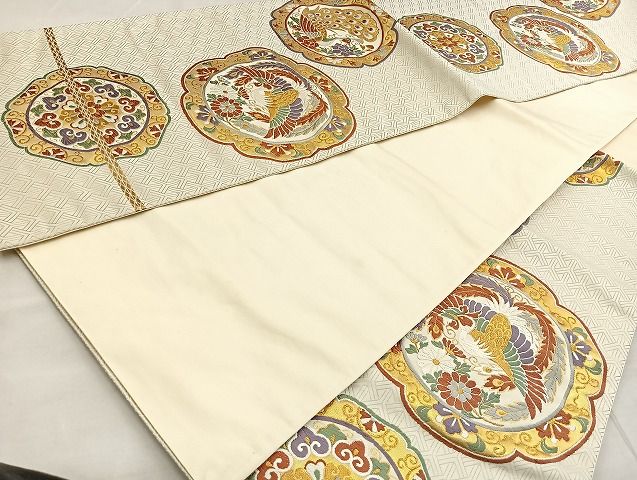 平和屋着物■六通柄袋帯 唐織 天平鏡裏文 金糸 逸品 BAAJ5372ea