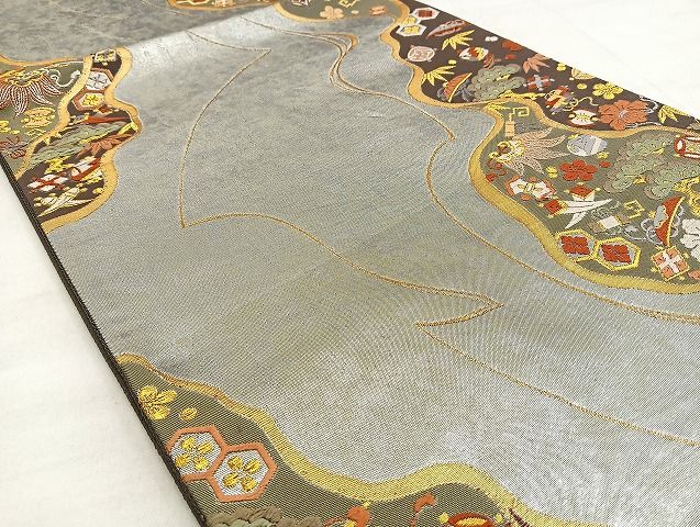売れ筋がひ新作！ 平和屋着物□六通柄袋帯 唐織 BAAJ5353ea 逸品 金銀糸 宝尽くし 着物・浴衣