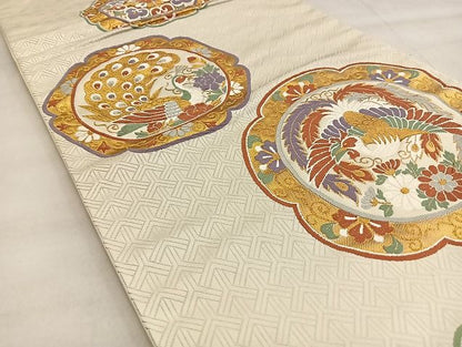 平和屋着物■六通柄袋帯 唐織 天平鏡裏文 金糸 逸品 BAAJ5372ea