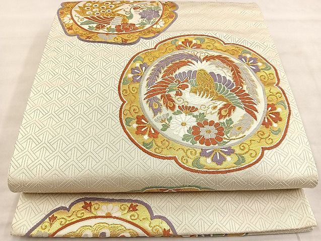 平和屋着物■六通柄袋帯 唐織 天平鏡裏文 金糸 逸品 BAAJ5372ea