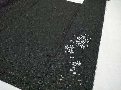 平和屋本店■極上　訪問着　おぼろ染め　襲絞り　相良刺繍　流水霞枝花文　銀通し地　逸品　CYAA0647s4