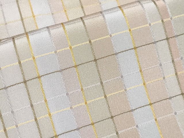 平和屋本店■極上　伝統工芸士　曽根武勇 　お召　格子柄　逸品　未使用　CYAA0661s4