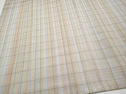平和屋本店■極上　伝統工芸士　曽根武勇 　お召　格子柄　逸品　未使用　CYAA0661s4