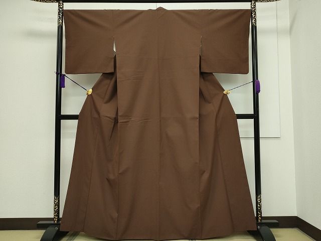 平和屋本店●極上 綿薩摩 本さつま 東郷織物謹製 手織 實篤 永江明夫 みじん格子 証紙付き 木綿 逸品 CZAA0857s4