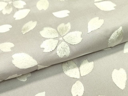 平和屋本店●極上 訪問着 本場大島紬地 総刺繍 蘇州刺繍 舞桜 尾峨佐染繍 上村絹織物謹製 証紙付き 逸品 CZAA0851s4