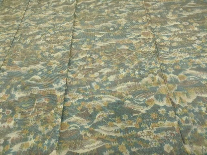 平和屋着物■上質な紬　風景文　逸品　DAAH6265sf