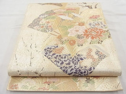 平和屋着物◎六通柄袋帯 唐織 吉祥絵図 九百錦 金糸 逸品 BAAJ6916sa