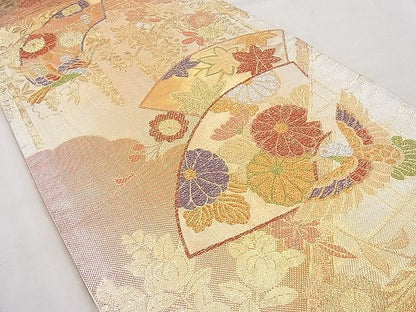 平和屋着物◎六通柄袋帯 乙女ごころ 金銀糸 逸品 BAAJ6921sa