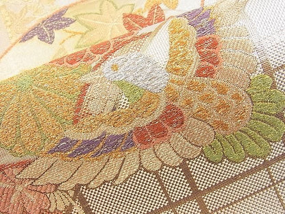 平和屋着物◎六通柄袋帯 乙女ごころ 金銀糸 逸品 BAAJ6921sa