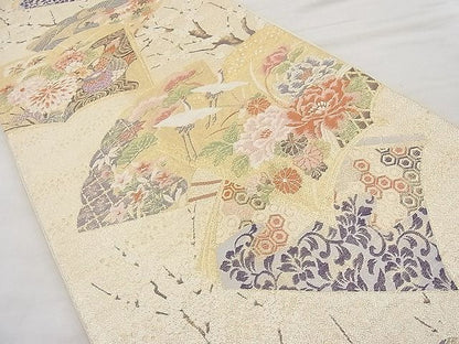 平和屋着物◎六通柄袋帯 唐織 吉祥絵図 九百錦 金糸 逸品 BAAJ6916sa