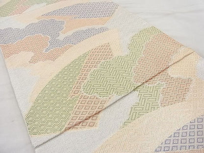 平和屋着物◎佐賀錦 六通柄袋帯 雲取り地紙吉祥文 二重箔 逸品 BAAJ6934sa