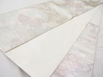 平和屋着物◎湍伊祥佐賀錦 六通柄袋帯 鳳凰道長花文 銀糸 逸品 BAAJ6932sa