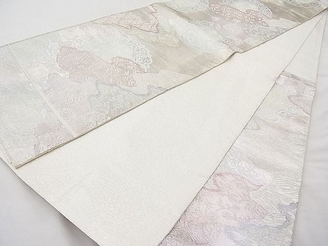 平和屋着物◎湍伊祥佐賀錦 六通柄袋帯 鳳凰道長花文 銀糸 逸品 BAAJ6932sa